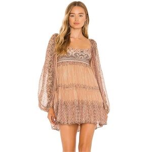 Hemant & Nandita Noor Tier Mini Dress size Medium Cottagecore